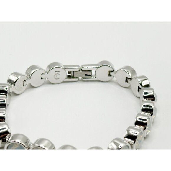 Touchstone Crystal By Swarovski Ice Bracelet Glazed White Opal Crystal - Picture 5 of 12
